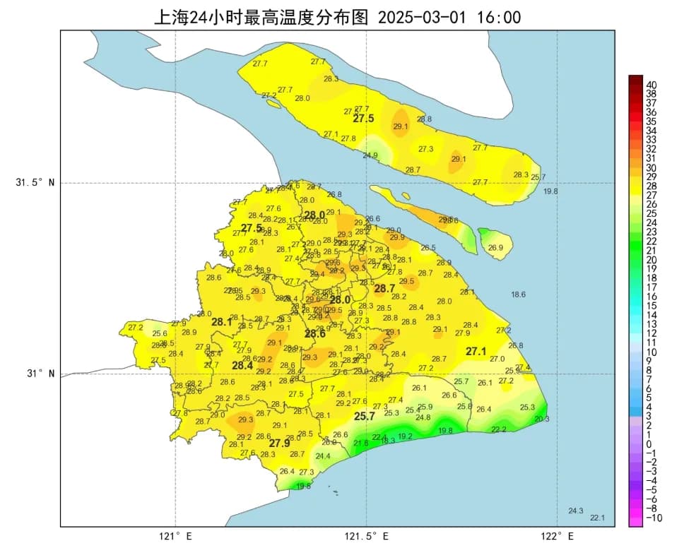 上海迎150多年以来最热三月初