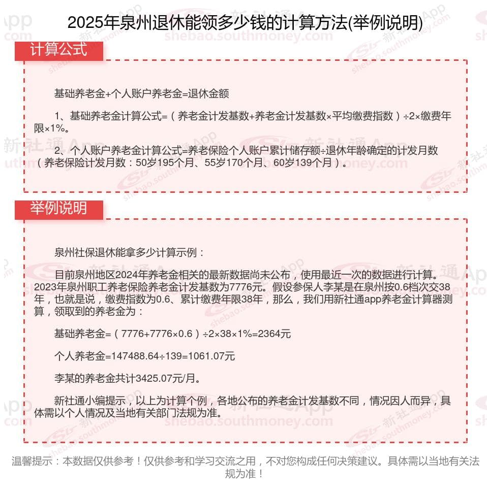 泉州发布最新养老金计算标准：两部分组成，两因素决定待遇