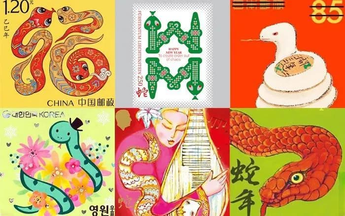 全球蛇年邮票设计一览！