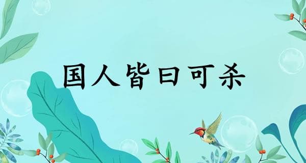 国人皆曰可杀