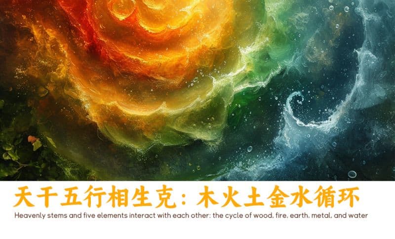 天干五行相生克：木火土金水循环