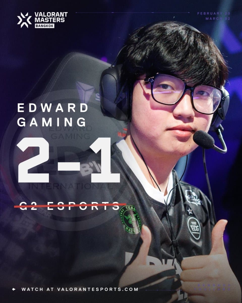 VCT：全员状态炽热越战越勇，EDG 2-1击败G2挺进四强