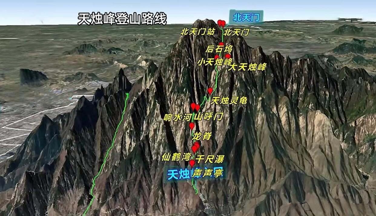 五岳徒步、索道、自驾游路线全攻略图
