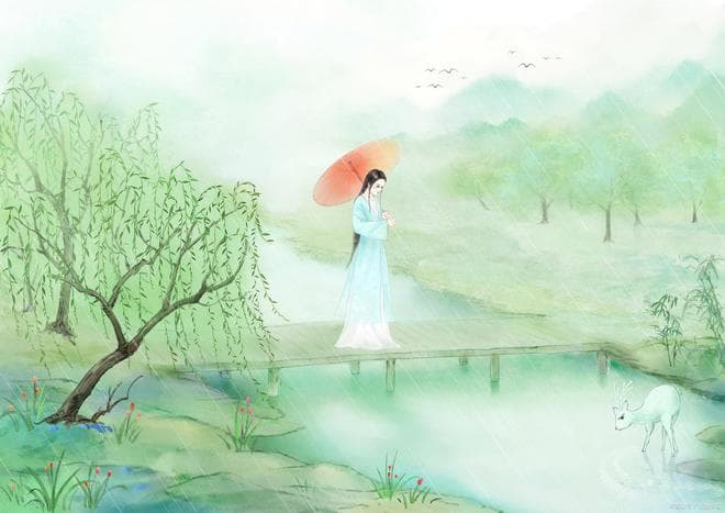 一溪烟雨载春流，写七绝4首示范，如何用诗词文字描绘人生的浪漫