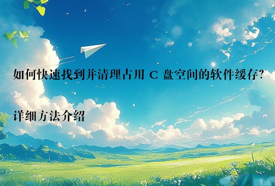 如何快速找到并清理占用C盘空间的软件缓存？详细方法介绍