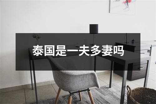泰国是一夫多妻吗