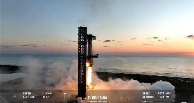 SpaceX星舰第五次试飞成功 助推器返回被“筷子夹住”