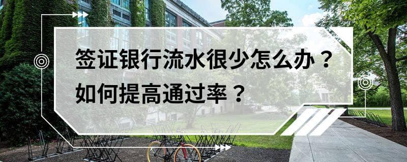 签证银行流水很少怎么办？如何提高通过率？