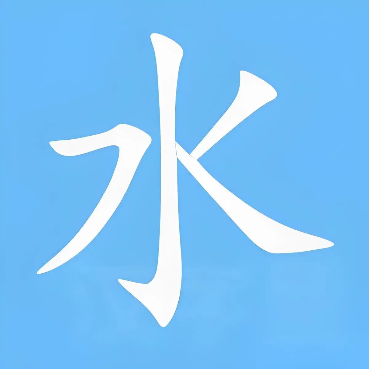 “水”字的演变：从新石器时代的象形符号到现代规范化字体