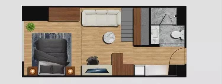 51平LOFT小户型，巧用层高分隔二居，空间虽小但功能齐全