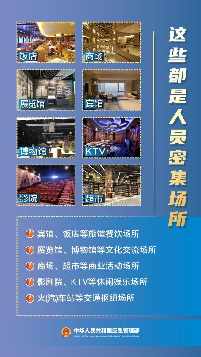 应急科普｜人员密集场所安全指南，请注意！