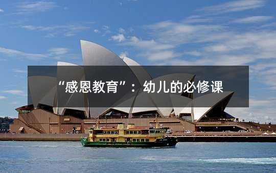 “感恩教育”：幼儿的必修课