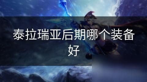 泰拉瑞亚后期装备选择指南