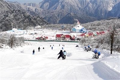 在成都花样玩雪 有滑雪场日均接待超3000人
