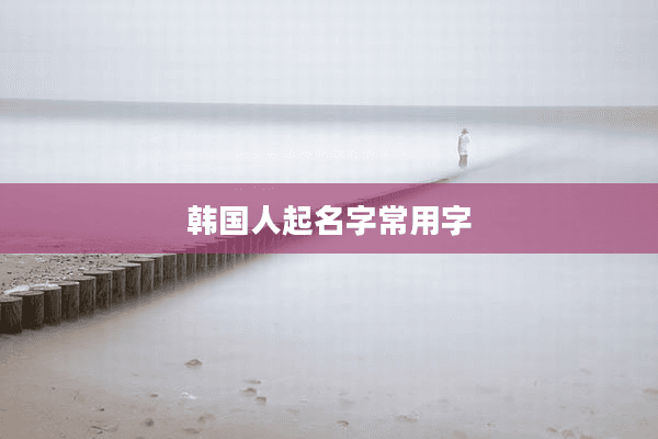 韩国人起名字常用字