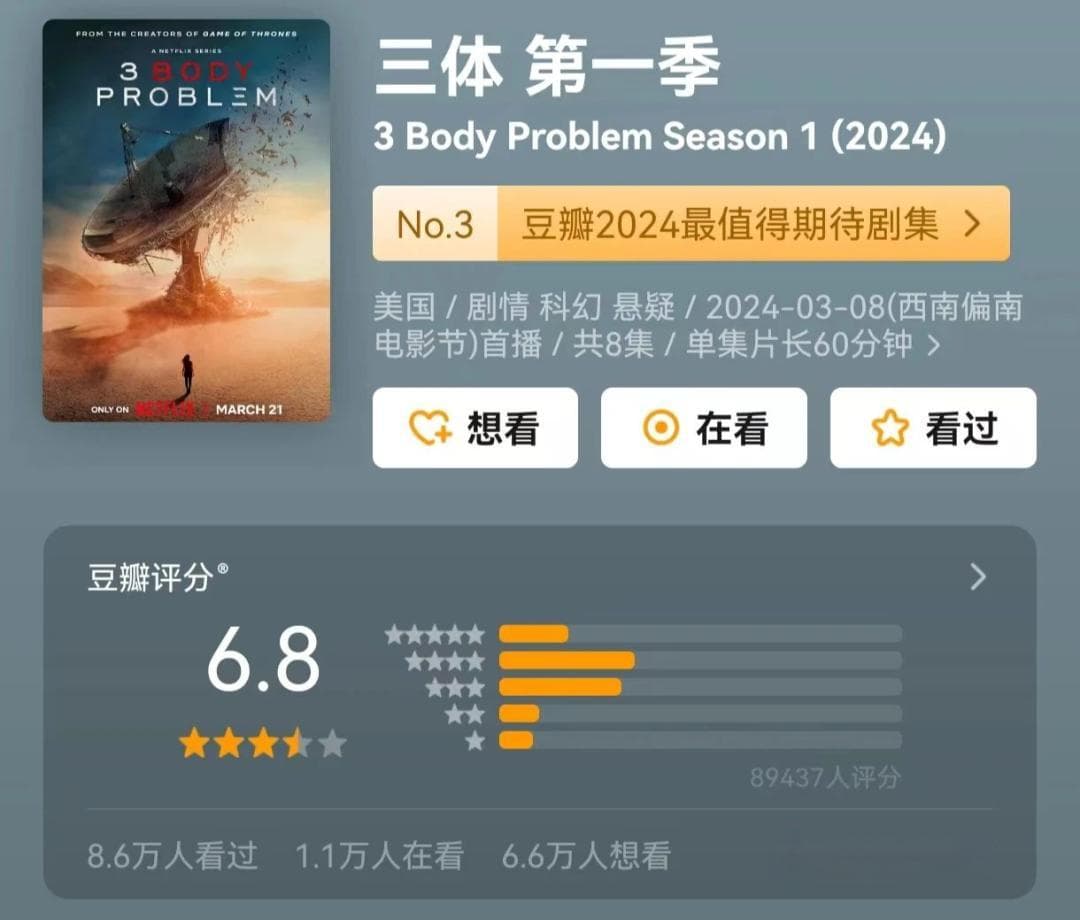 Netflix版《三体》6.8分背后，我们应该怎样看待IP出海