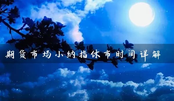 期货市场小纳指休市时间详解