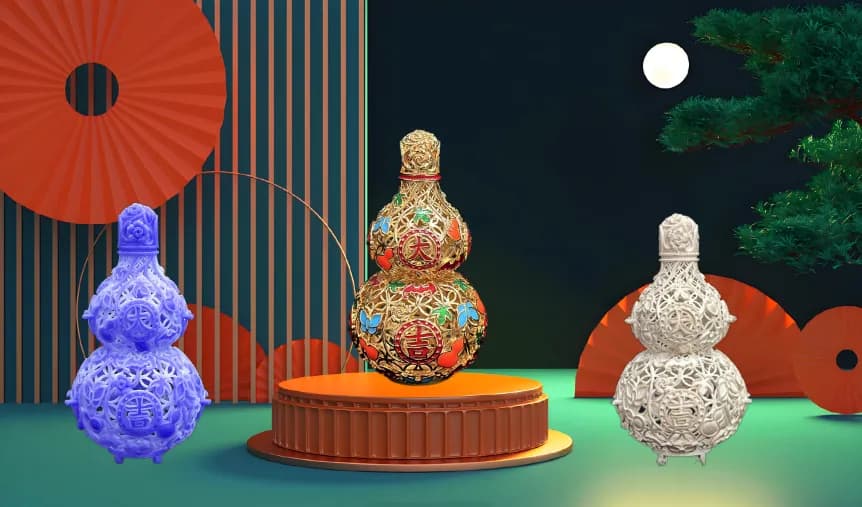 国潮文化《3D打印蜡模：文创产品的创新力量》