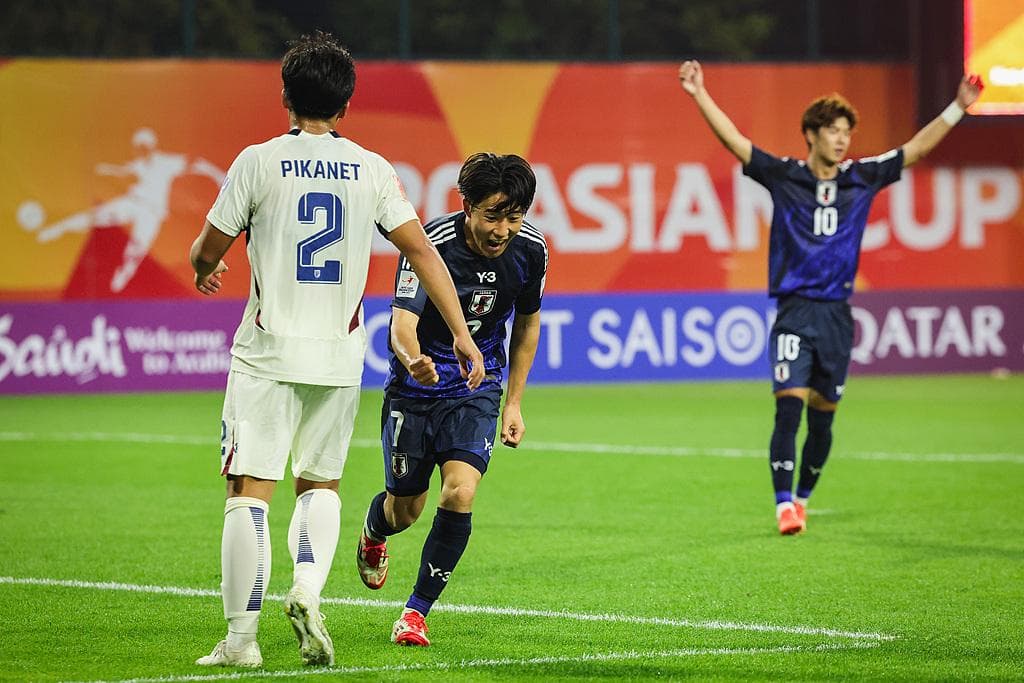 U20亚洲杯：日本3-0泰国，市原吏音点射佐藤龙之介破门