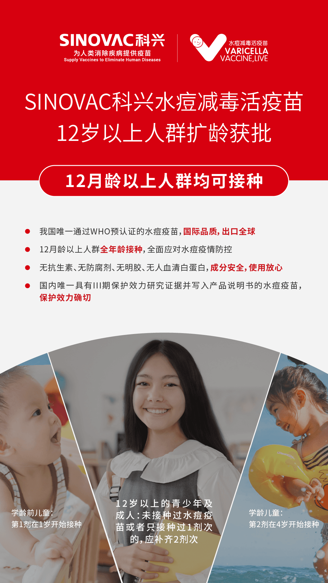 SINOVAC科兴水痘疫苗12岁以上人群扩龄获批