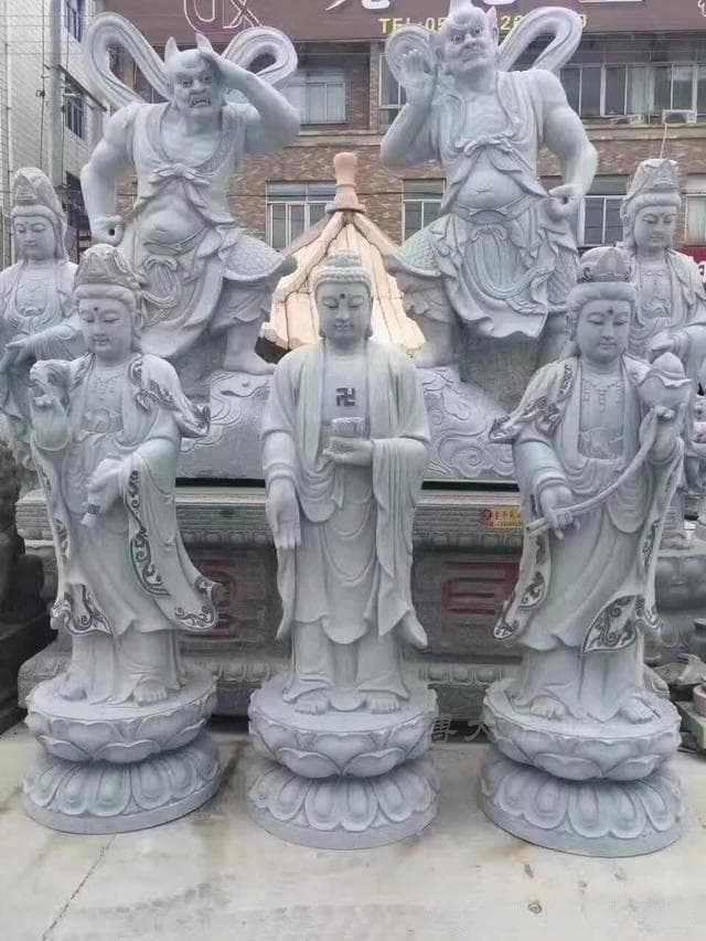 石雕18罗汉：佛教中的护法神将（多图欣赏）