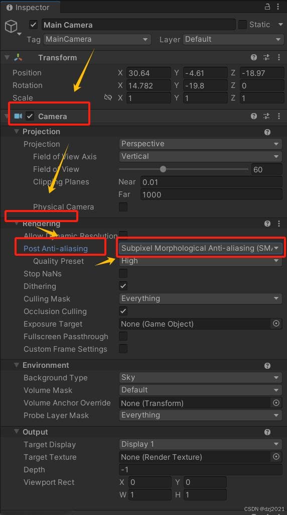 Unity中HDRP设置抗锯齿