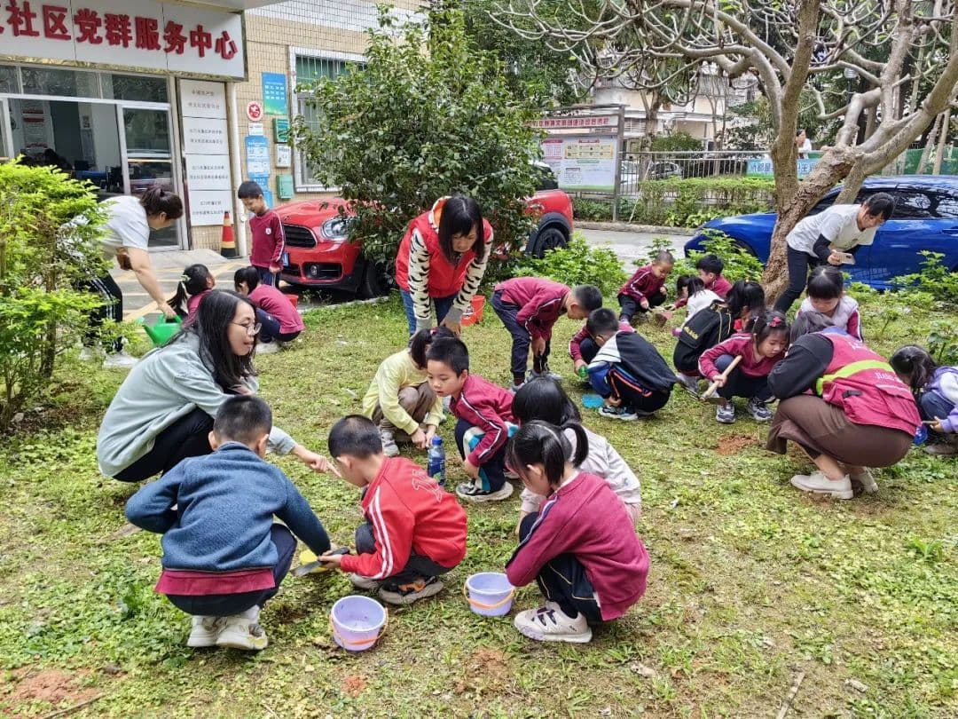 蓬江区各社区携手居民开展植树活动，共筑绿色家园