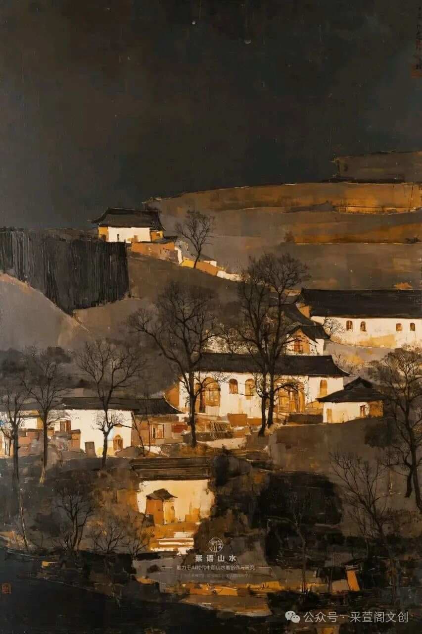 “素语山水”AI国画作品欣赏