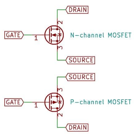 简单的MOSFET开关电路-如何打开/关闭n沟道和p沟道MOSFET