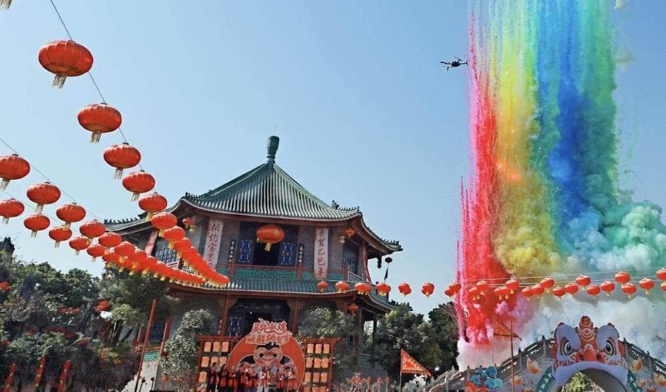 醒狮贺岁，宝墨园新春岭南醒狮民俗文化节启幕
