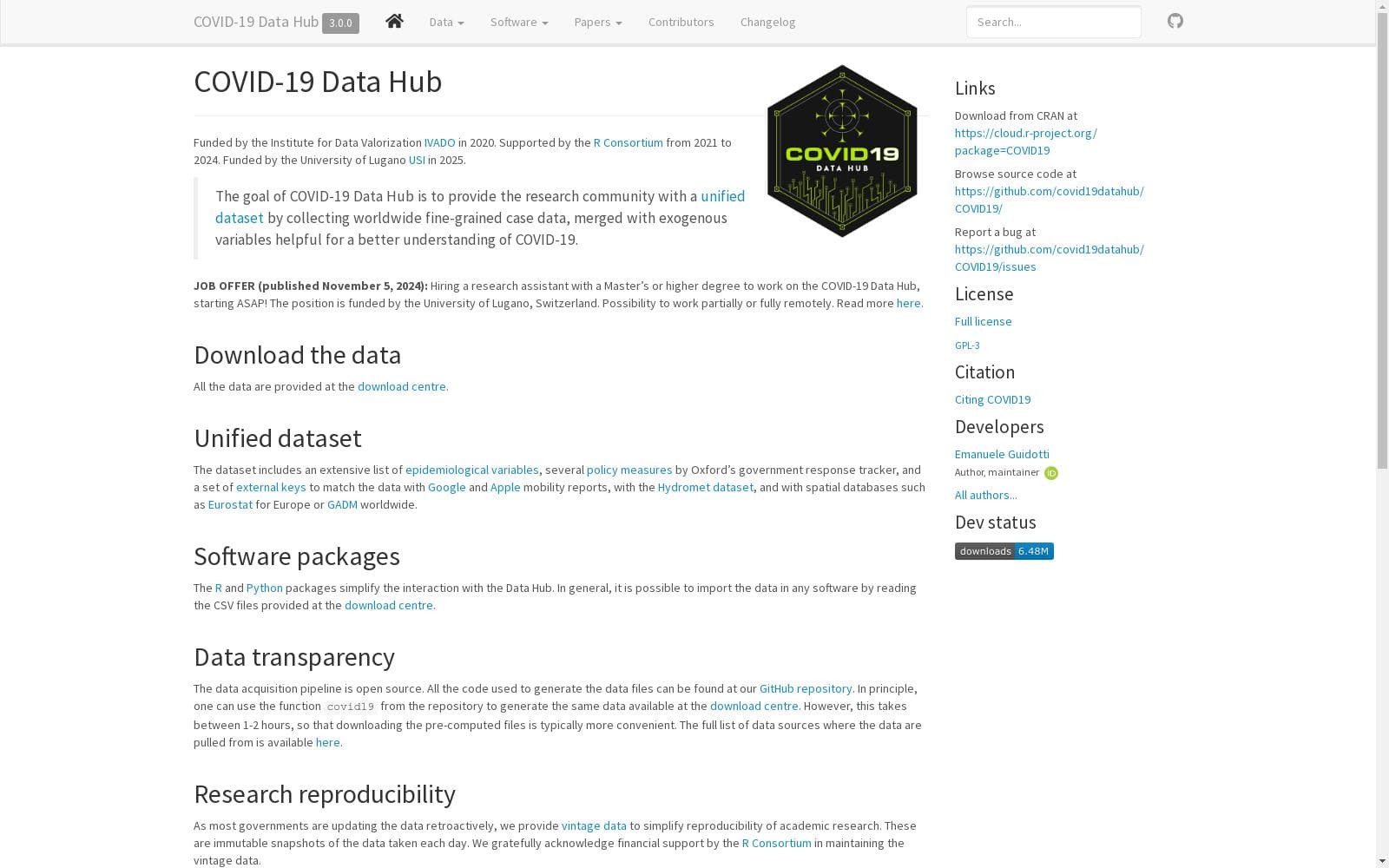 COVID-19 Data Hub：全球疫情数据集的构建与应用