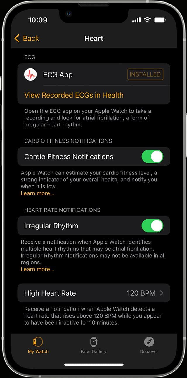 Apple Watch 上的心脏健康通知功能详解