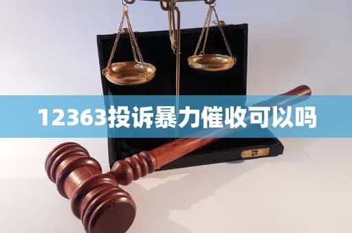12363投诉暴力催收可以吗