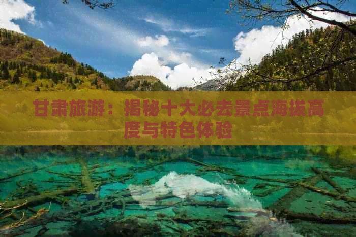 甘肃旅游必去十大景点海拔高度及特色体验全攻略