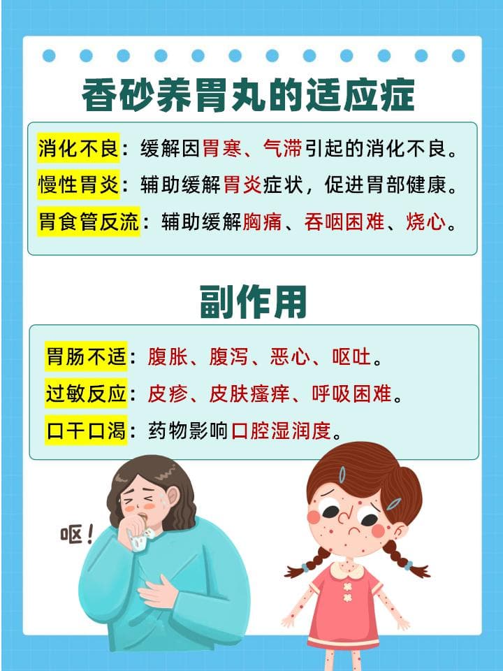 揭秘香砂养胃丸：功效、适应症及副作用