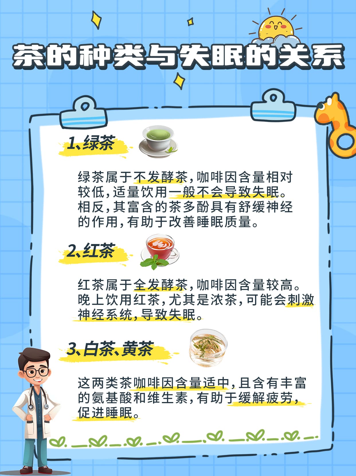 喝茶与失眠：茶类、引用时间与适用人群