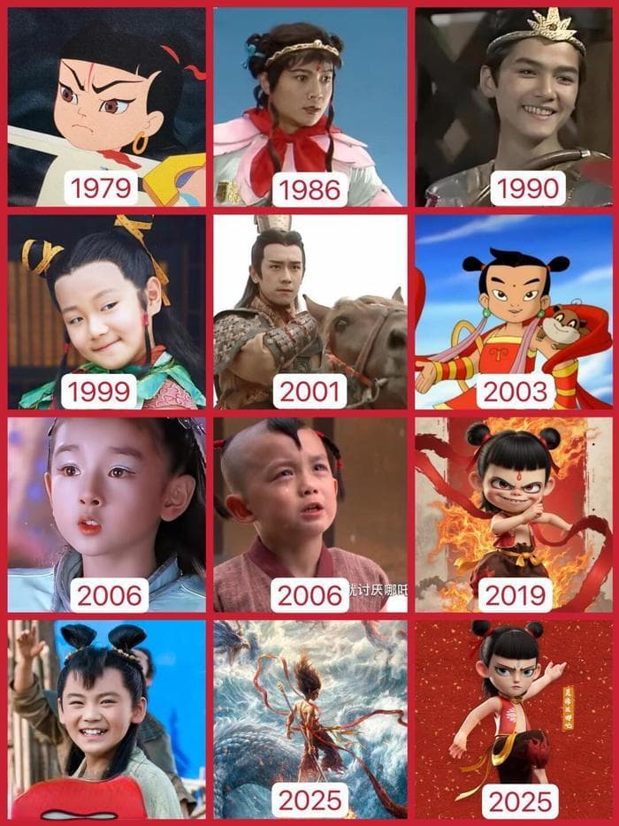 哪吒形象50年变迁史，你最喜欢哪个版本的哪吒呢？
