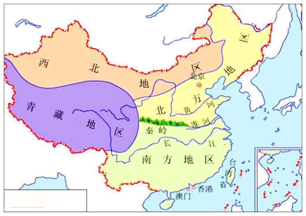 中国地理的生命线——秦岭淮河一线，附海洋牧场