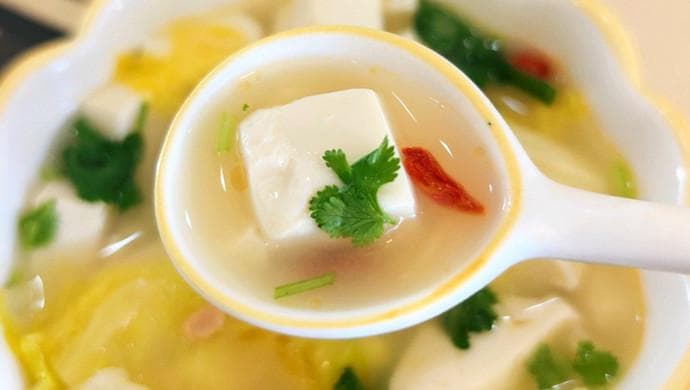 超级低脂白菜豆腐汤