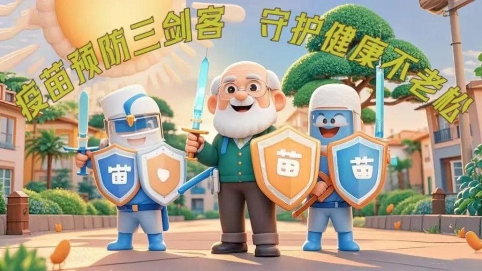 疫苗预防三剑客，守护健康不老松