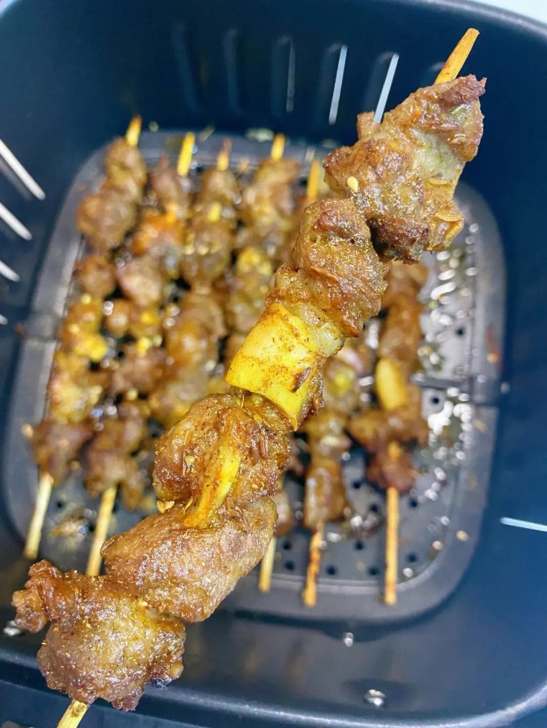 空气炸锅烤羊肉串，健康又美味！