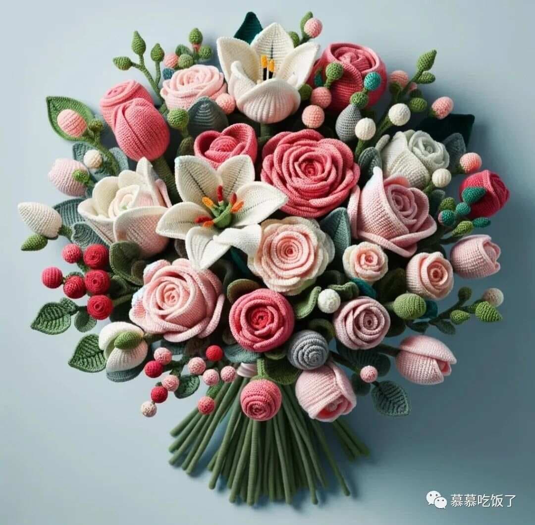 钩针编织花束：一种独特的艺术表达