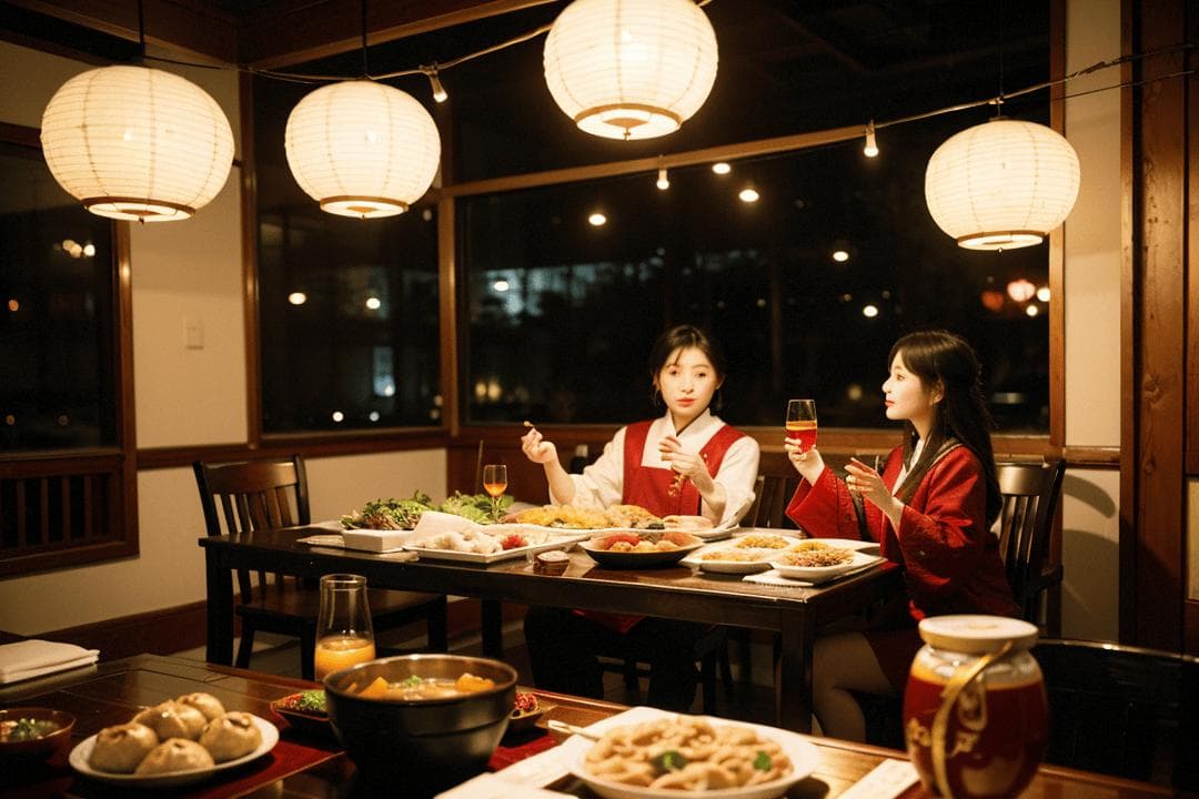 东北年夜饭：小鸡炖蘑菇领衔的丰盛餐桌