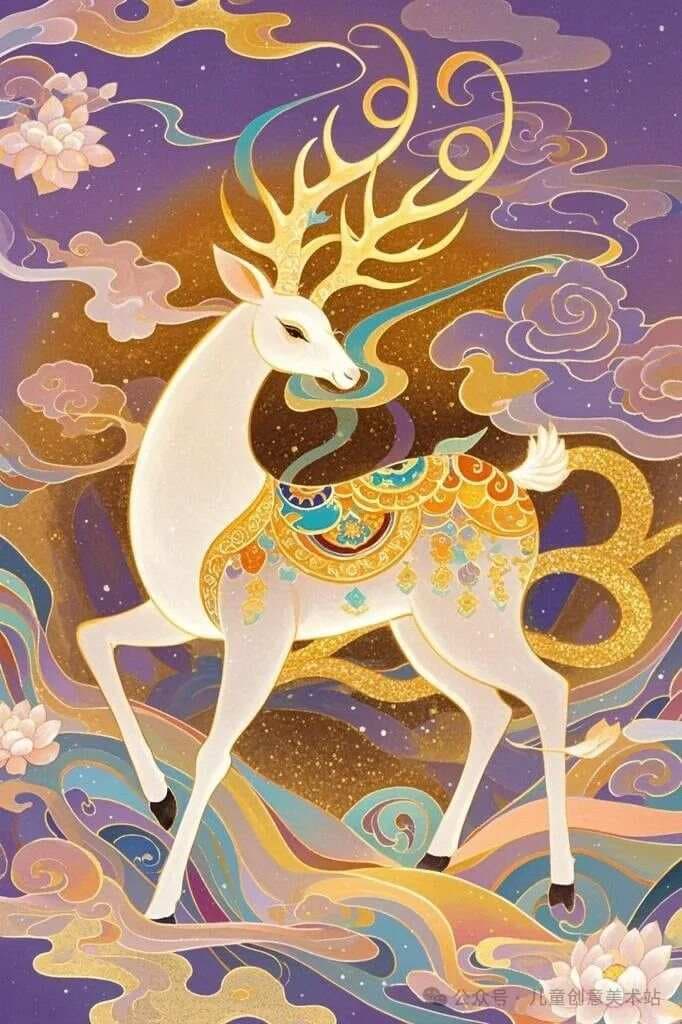 九色鹿：上古十大神兽中的祥瑞与道德象征