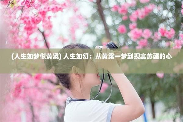 从黄粱一梦到现实苏醒：一场心灵探索之旅