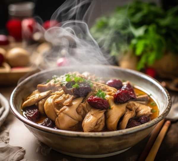 月子滋补佳品，香菇红枣蒸鸡食谱，助产后恢复健康