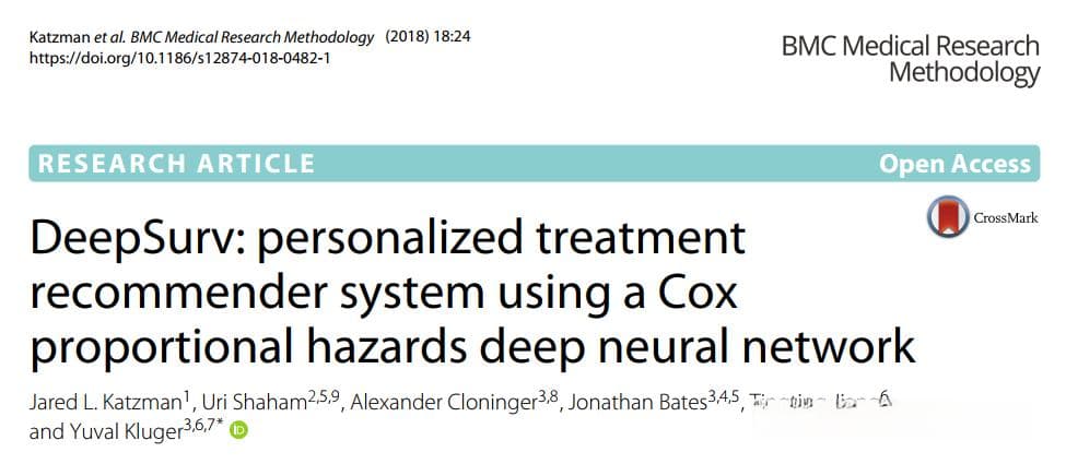 基于神经网络的Cox比例风险模型（DeepSurv）在生存分析中的应用