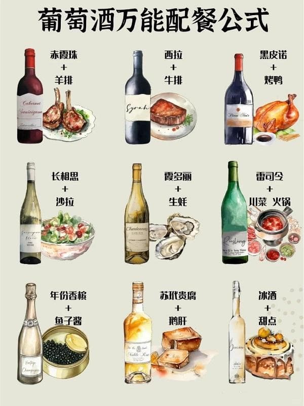 红酒配中餐有讲究：6个实用搭配公式