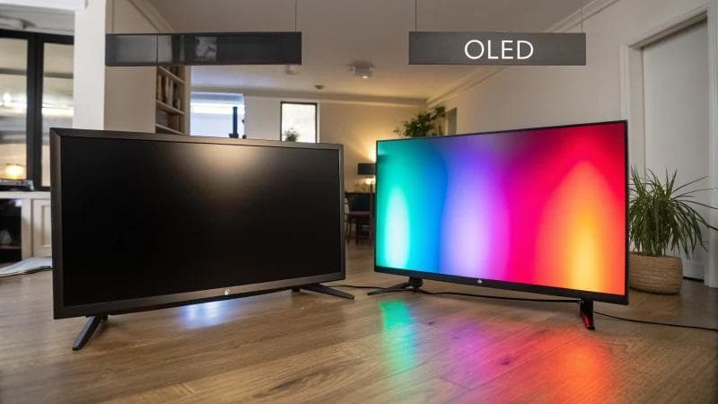 标准 LED 和 OLED 显示器之间的主要区别是什么？