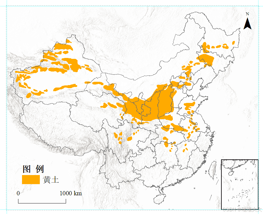 中国黄土分布矢量数据